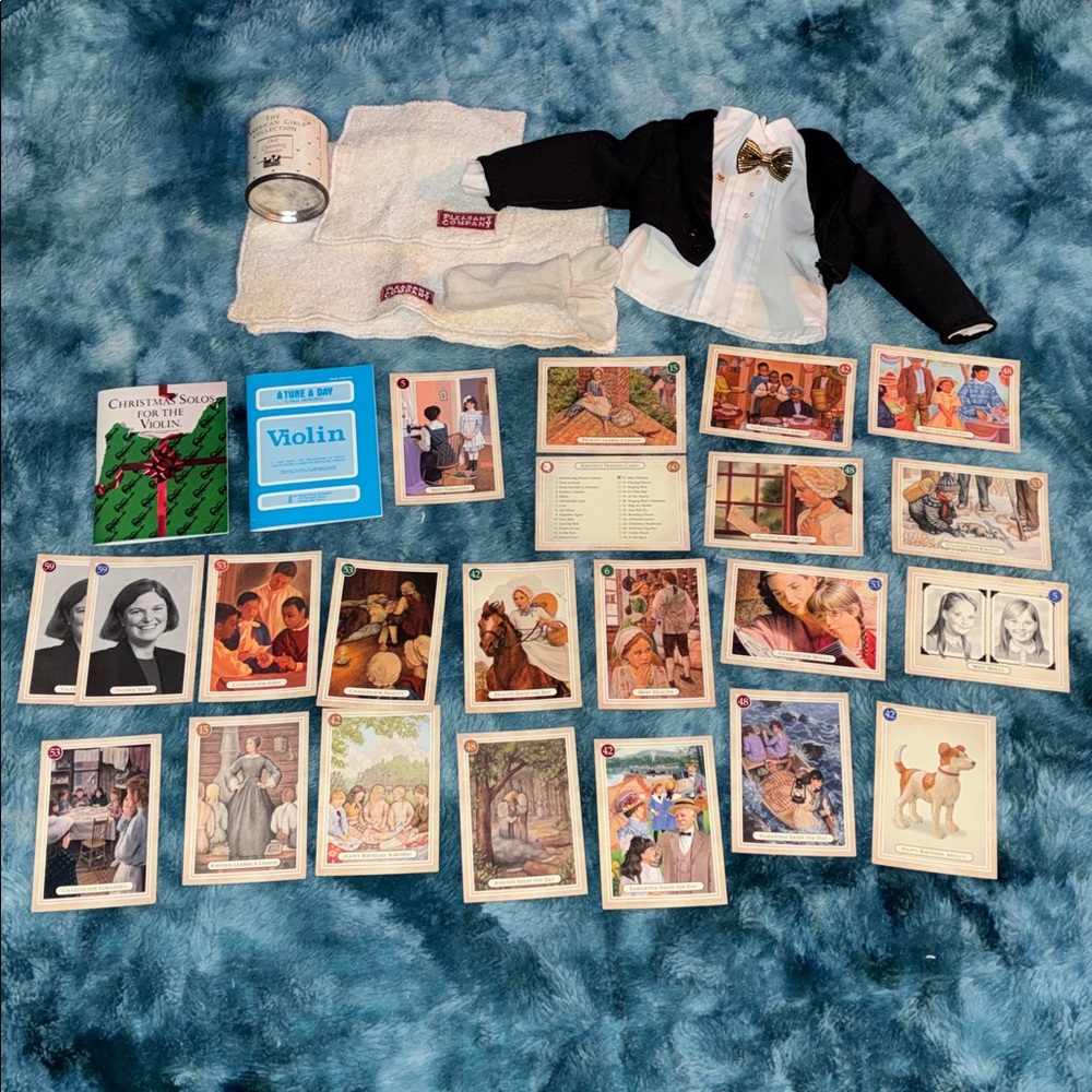 American Girl Music Books, Jacket, Towels & 22 Trading Cards Pleasant Co Vintage
